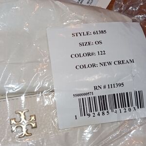 NWT Tory Burch New Cream Leather Crossbody Or Clutch